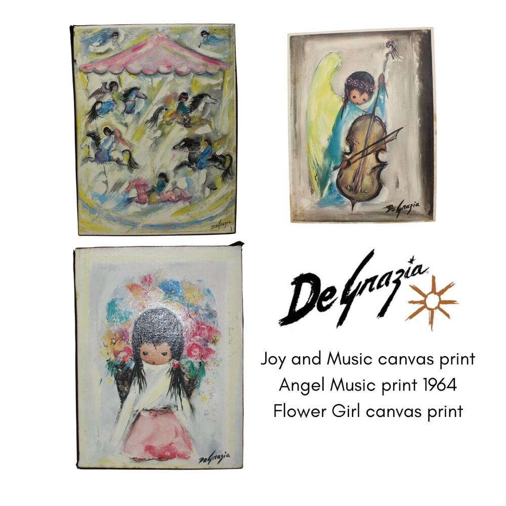 3 Ettore Ted DeGrazia JoyAndMusic AngelMusic FlowerGirl PrintReproductions